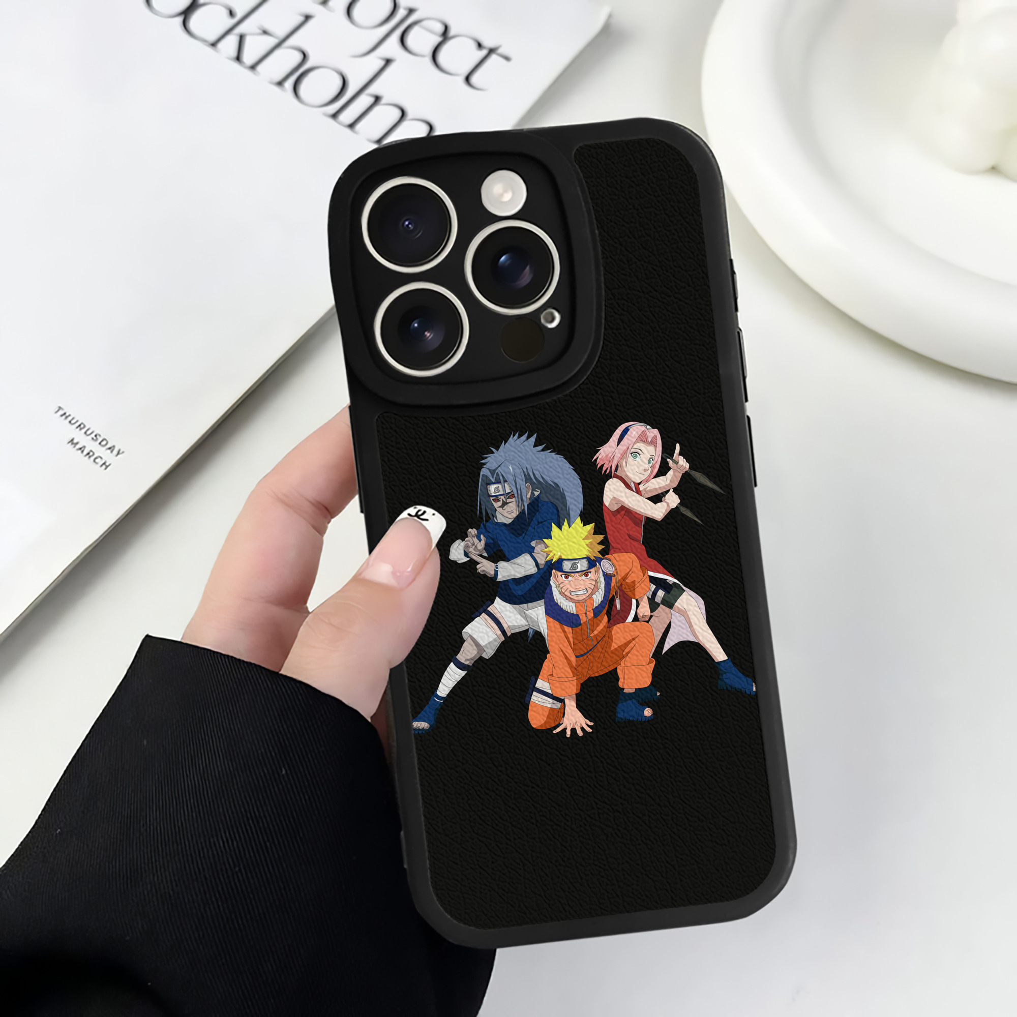 （画像用） NARUTO -ナルト- うずまき ナルト Uzumaki Naruto 【iPhone 16シリーズ対応】シリコンスマホケース（レザー調） 材質：シリコン